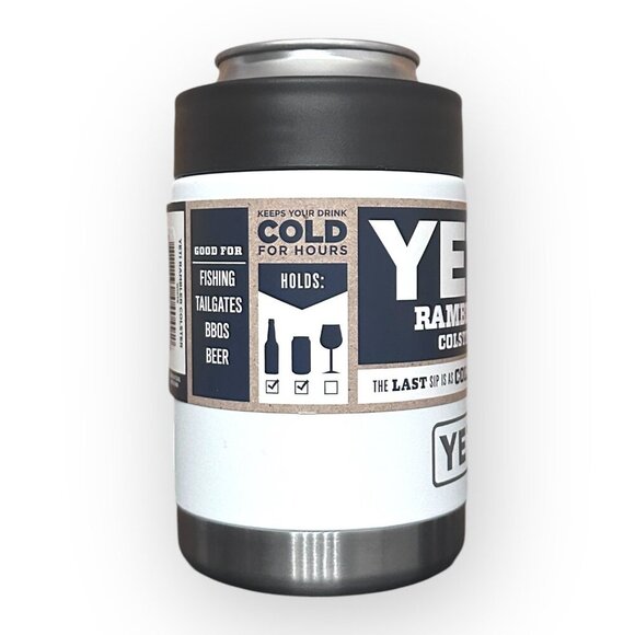 Yeti Rambler Colster White Color Koozie Size12 oz Fits Standard Cans NEW w/ Tags - Picture 11 of 16
